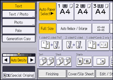 Operation panel screen illustration