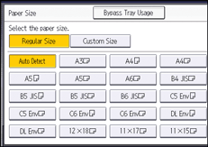 Operation panel screen illustration