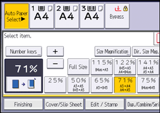 Operation panel screen illustration