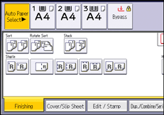 Operation panel screen illustration