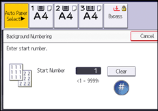 Operation panel screen illustration