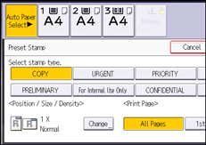 Operation panel screen illustration