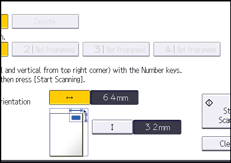 Operation panel screen illustration