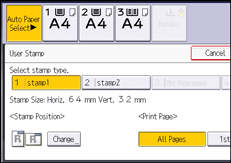 Operation panel screen illustration