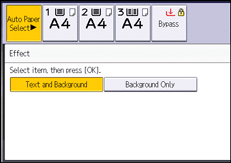 Operation panel screen illustration
