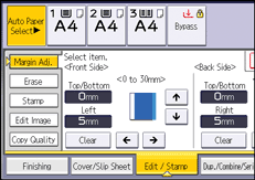 Operation panel screen illustration