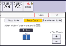 Operation panel screen illustration