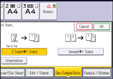 Operation panel screen illustration