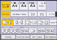 Operation panel screen illustration