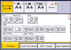 Operation panel screen illustration
