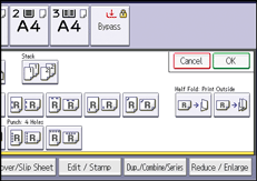 Operation panel screen illustration