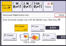 Operation panel screen illustration