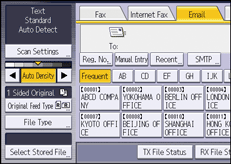 Operation panel screen illustration