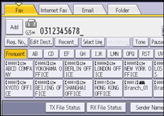 Operation panel screen illustration