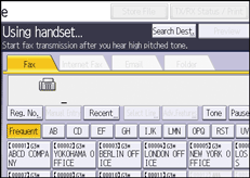 Operation panel screen illustration