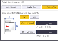 Operation panel screen illustration