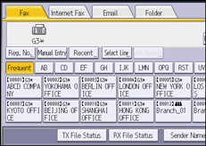 Operation panel screen illustration