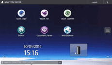 Operation panel screen illustration