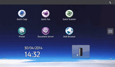 Operation panel screen illustration