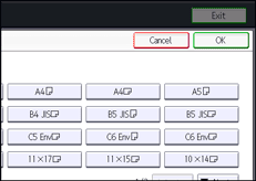 Operation panel screen illustration