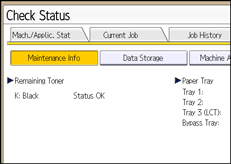 Operation panel screen illustration