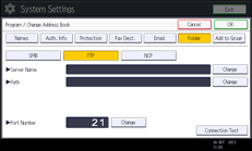 Operation panel screen illustration
