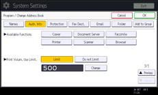Operation panel screen illustration