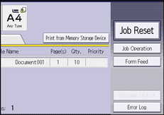 Operation panel screen illustration