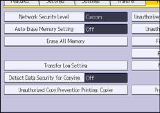 Operation panel screen illustration