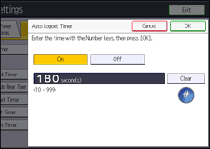 Operation panel screen illustration