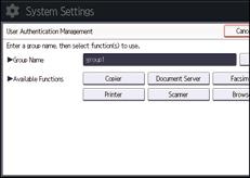 Operation panel screen illustration