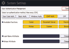 Operation panel screen illustration