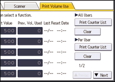 Operation panel screen illustration