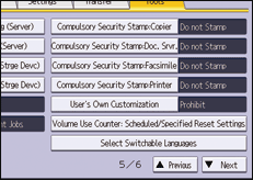 Operation panel screen illustration
