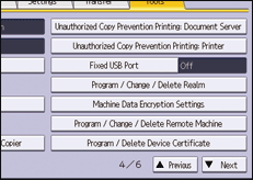 Operation panel screen illustration