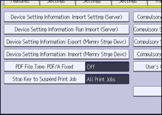 Operation panel screen illustration