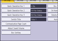 Operation panel screen illustration