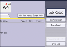 Operation panel screen illustration