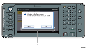 Control panel illustration numbered callout illustration