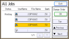 Operation panel screen illustration