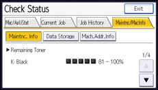 Operation panel screen illustration