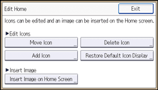Operation panel screen illustration