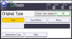 Operation panel screen illustration