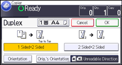 Operation panel screen illustration