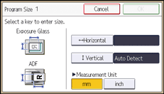 Operation panel screen illustration