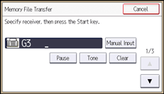 Operation panel screen illustration
