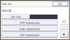 Operation panel screen illustration