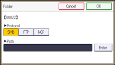 Operation panel screen illustration