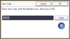 Operation panel screen illustration