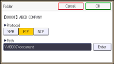 Operation panel screen illustration
